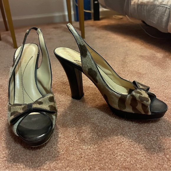 Kate Spade Animal Print Bow Heel - Picture 3 of 5